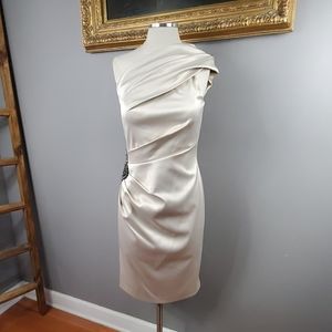 Eliza J One Shoulder Dress with Beaded Detail